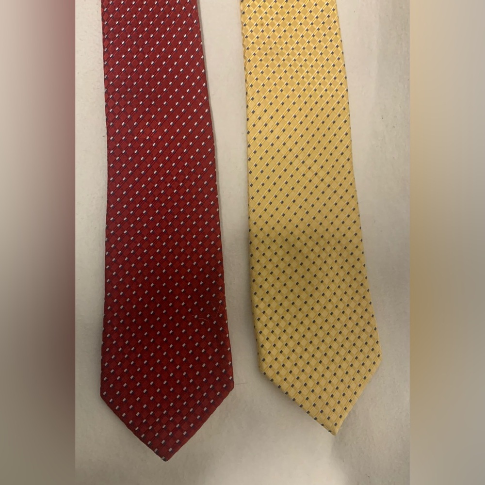 Classic Red and Yellow Patterned Ties